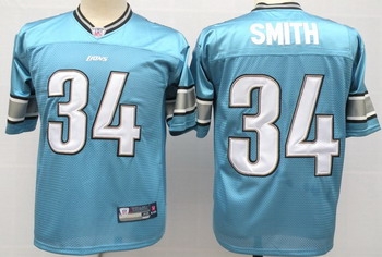 detroit lions 34 kevin smith blue authentic jersey