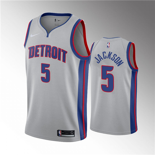 Detroit Pistons Frank Jackson Statement Edition Gray stitched Jersey #5