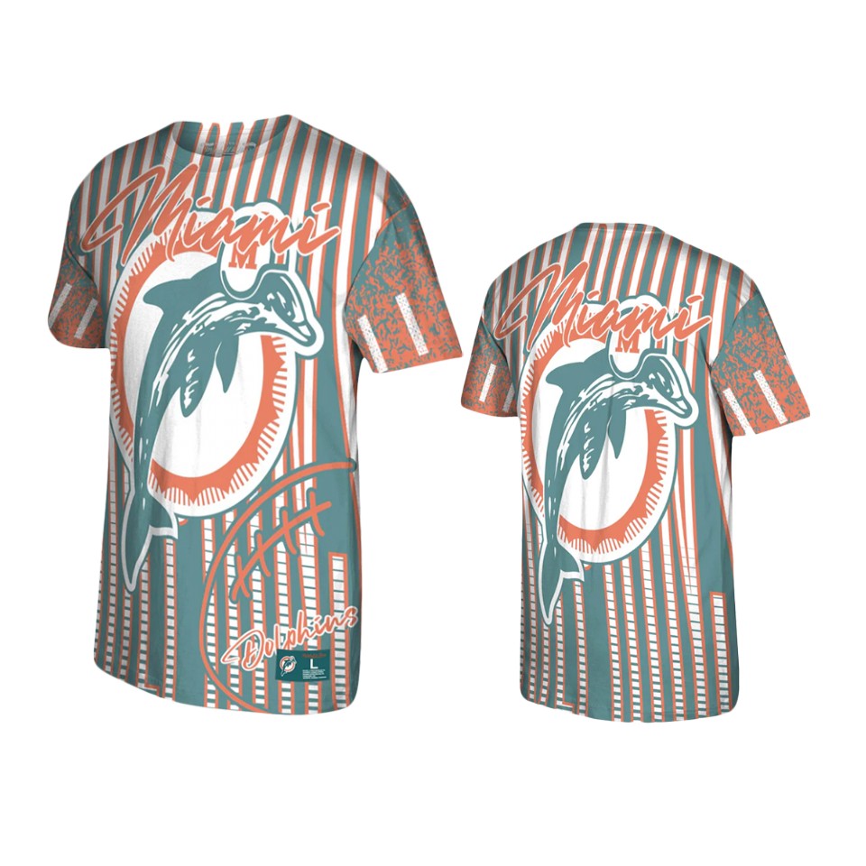 dolphins aqua jumbotron historic logo t shirt