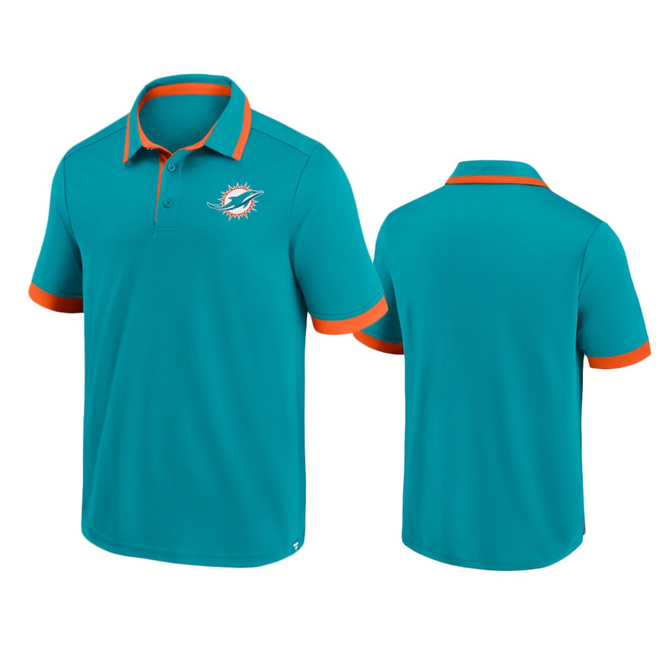 dolphins aqua tipped polo