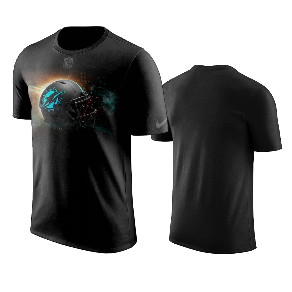 dolphins black primary logo t shirt