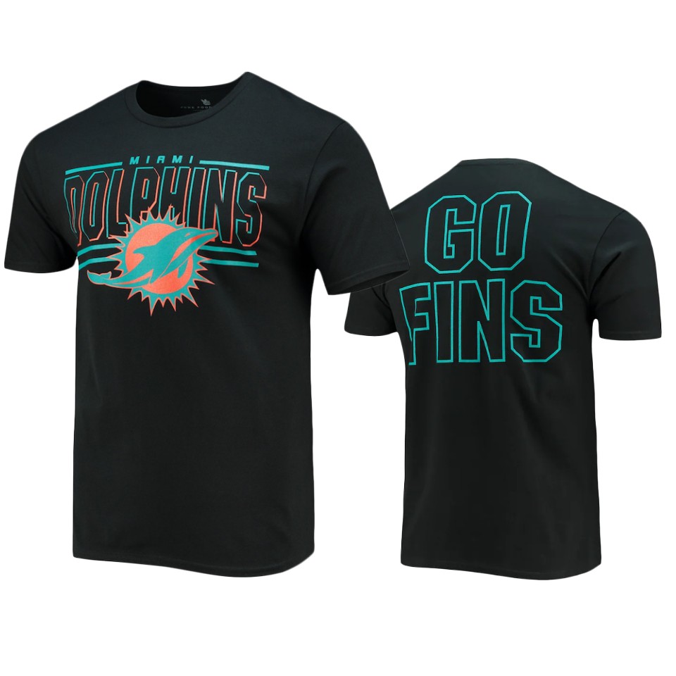 dolphins black slogan 2 hit junk food t shirt