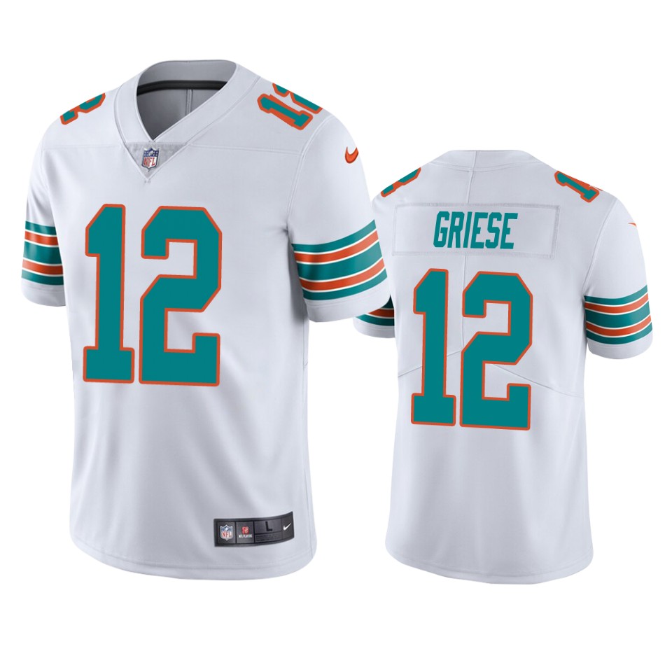 dolphins bob griese white vapor jersey