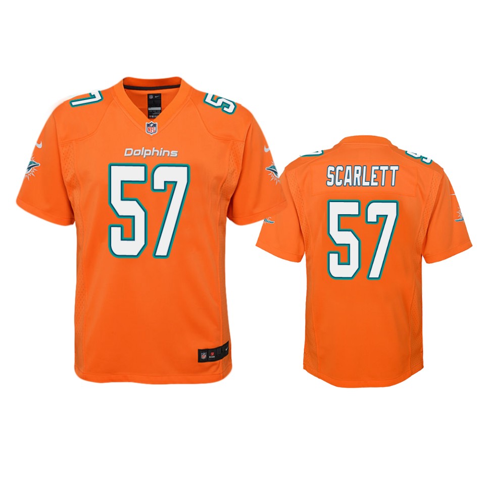 dolphins brennan scarlett color rush game orange jersey