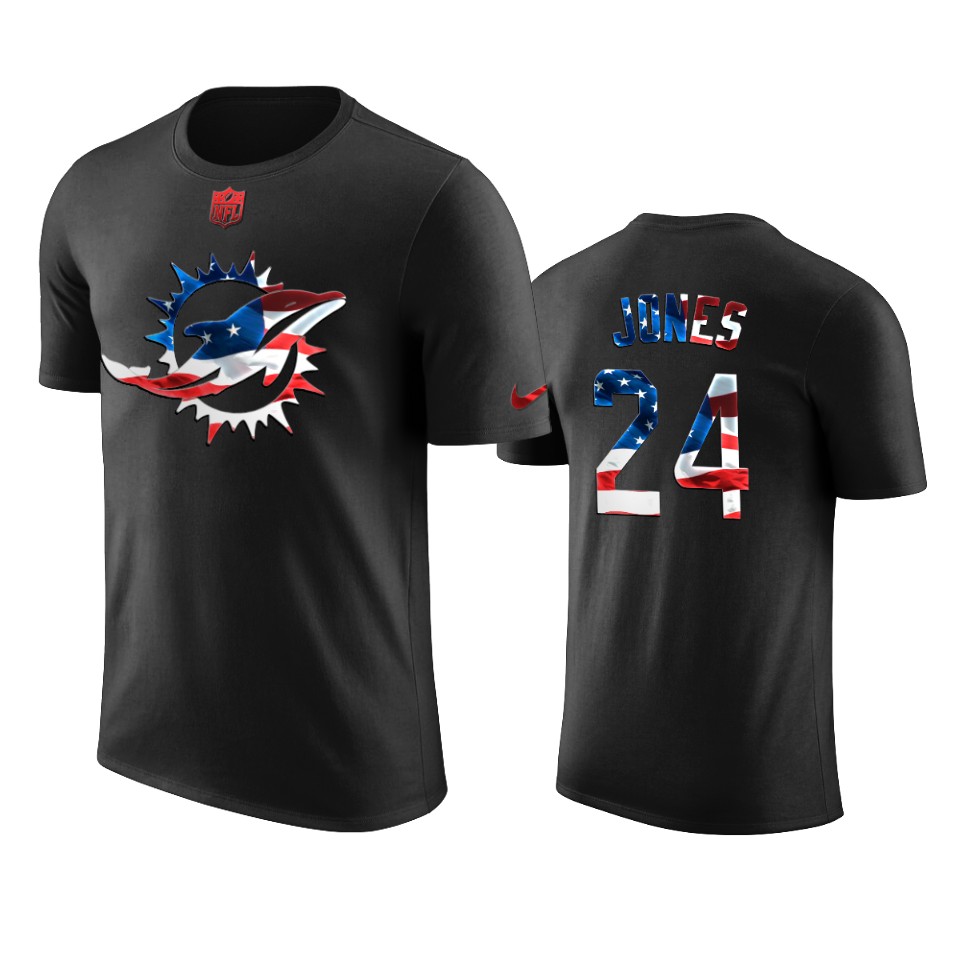 dolphins byron jones black 2020 independence day t shirt
