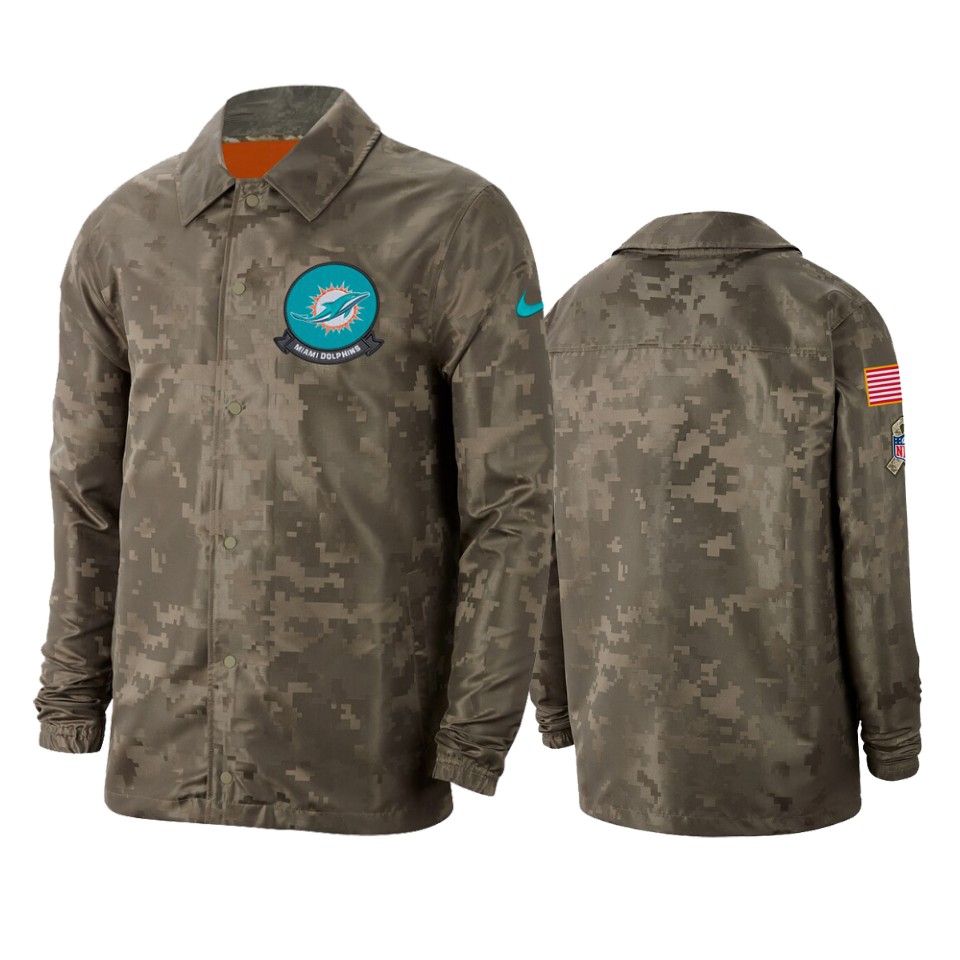 dolphins camo 2019 salute to service sideline jacket