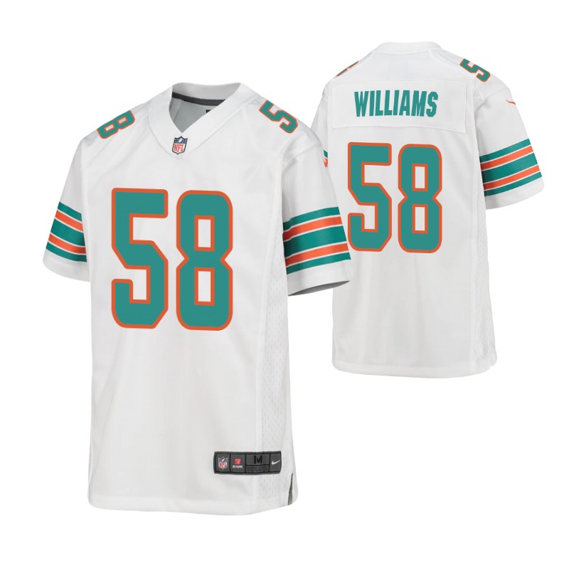 dolphins-connor-williams-alternate-game-youth-jersey-white
