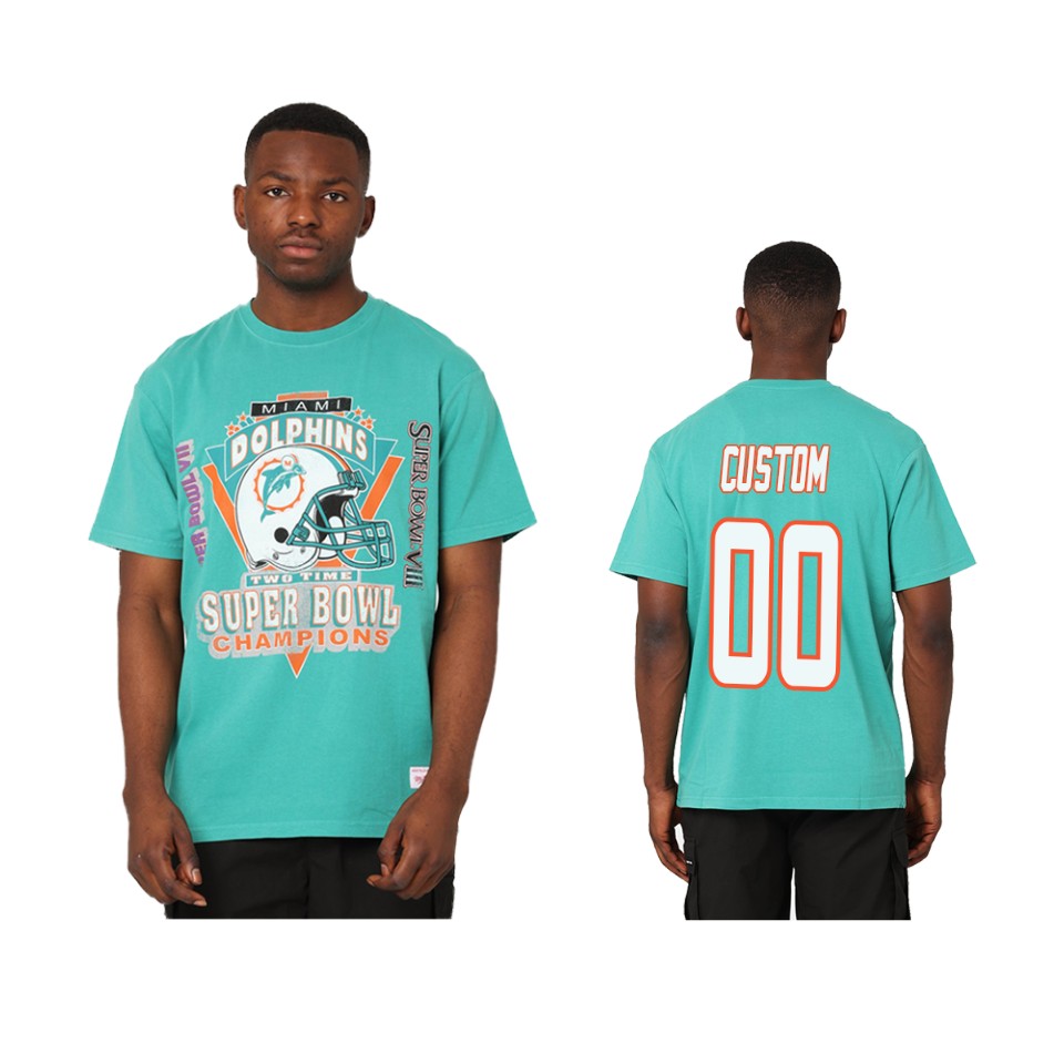 dolphins custom teal super bowl champions vintage t shirt