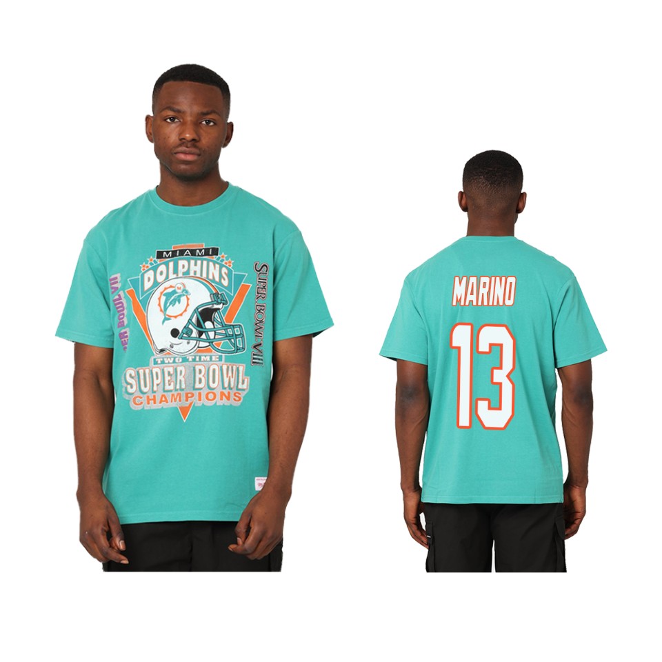 dolphins dan marino teal super bowl champions vintage t shirt