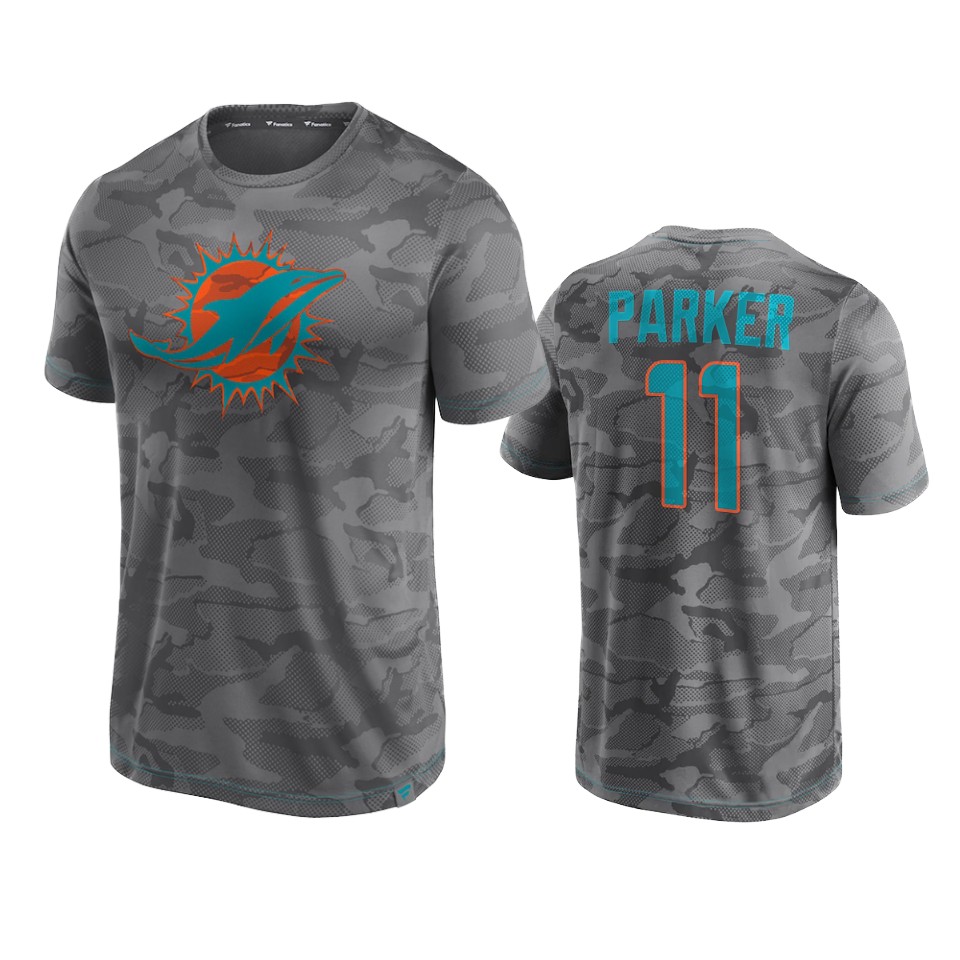 dolphins devante parker gray camo jacquard t shirt