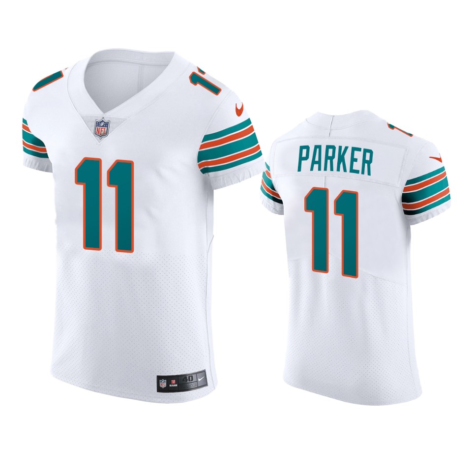 dolphins devante parker white vapor elite jersey