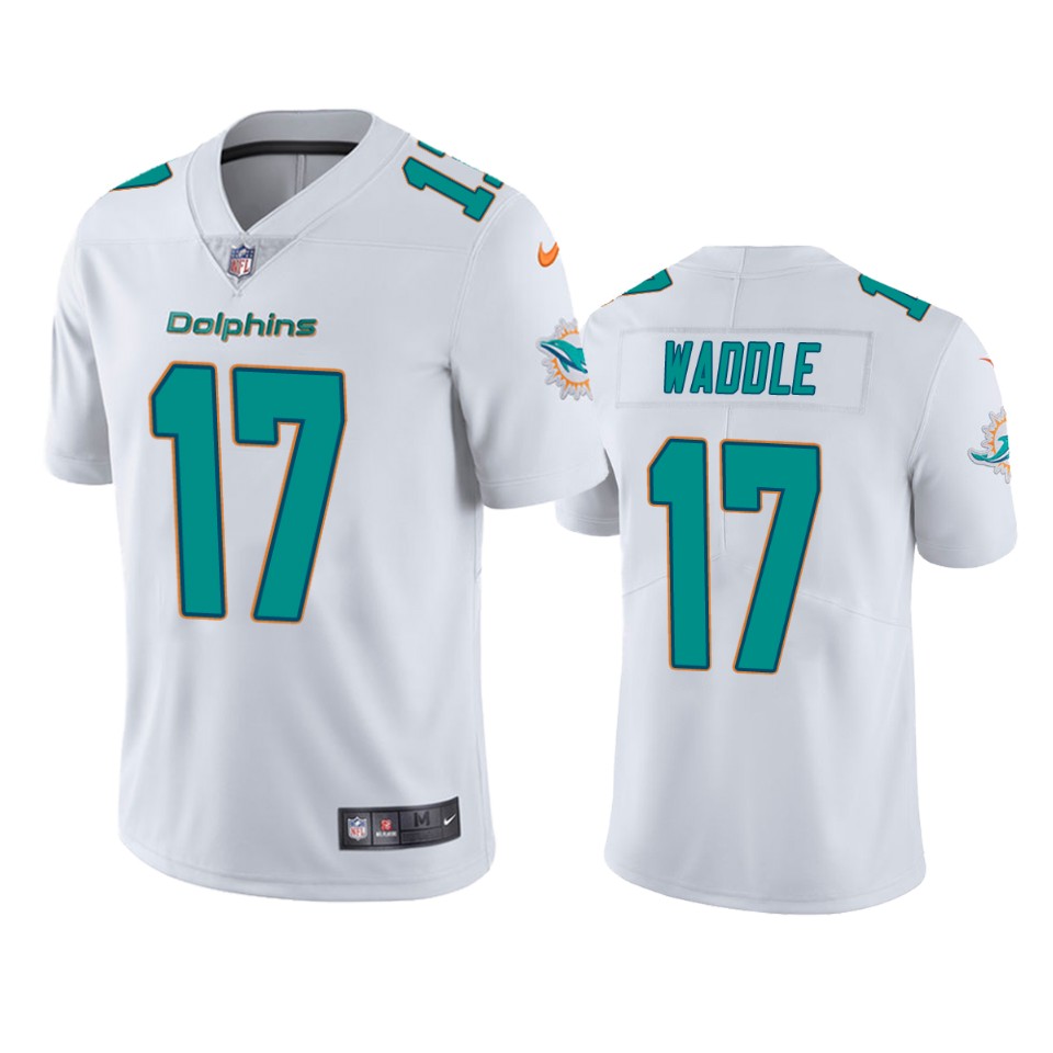 dolphins jaylen waddle white vapor limited jersey