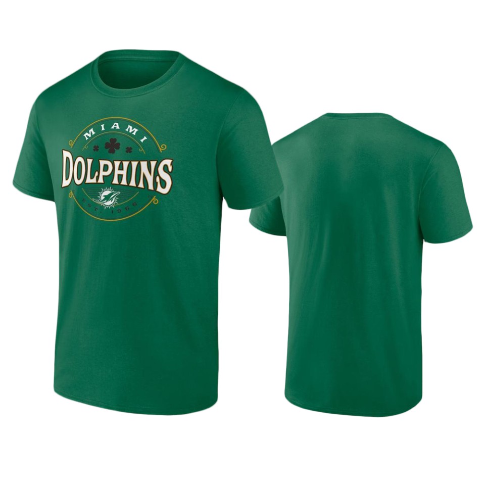 dolphins kelly green st. patrick's day lucky t shirt