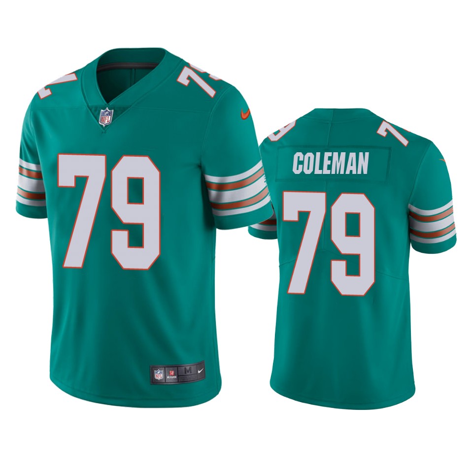 dolphins larnel coleman aqua vapor jersey