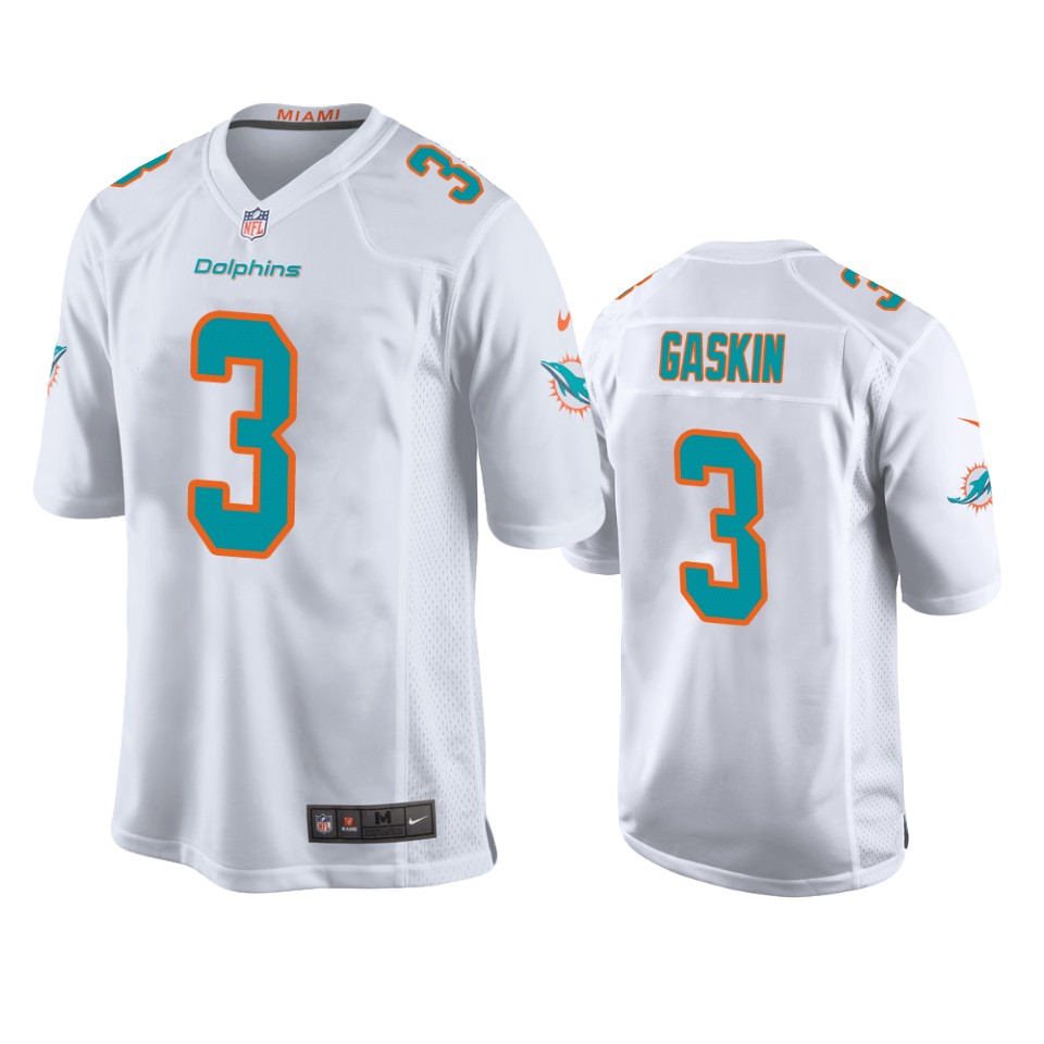 dolphins myles gaskin game white jersey