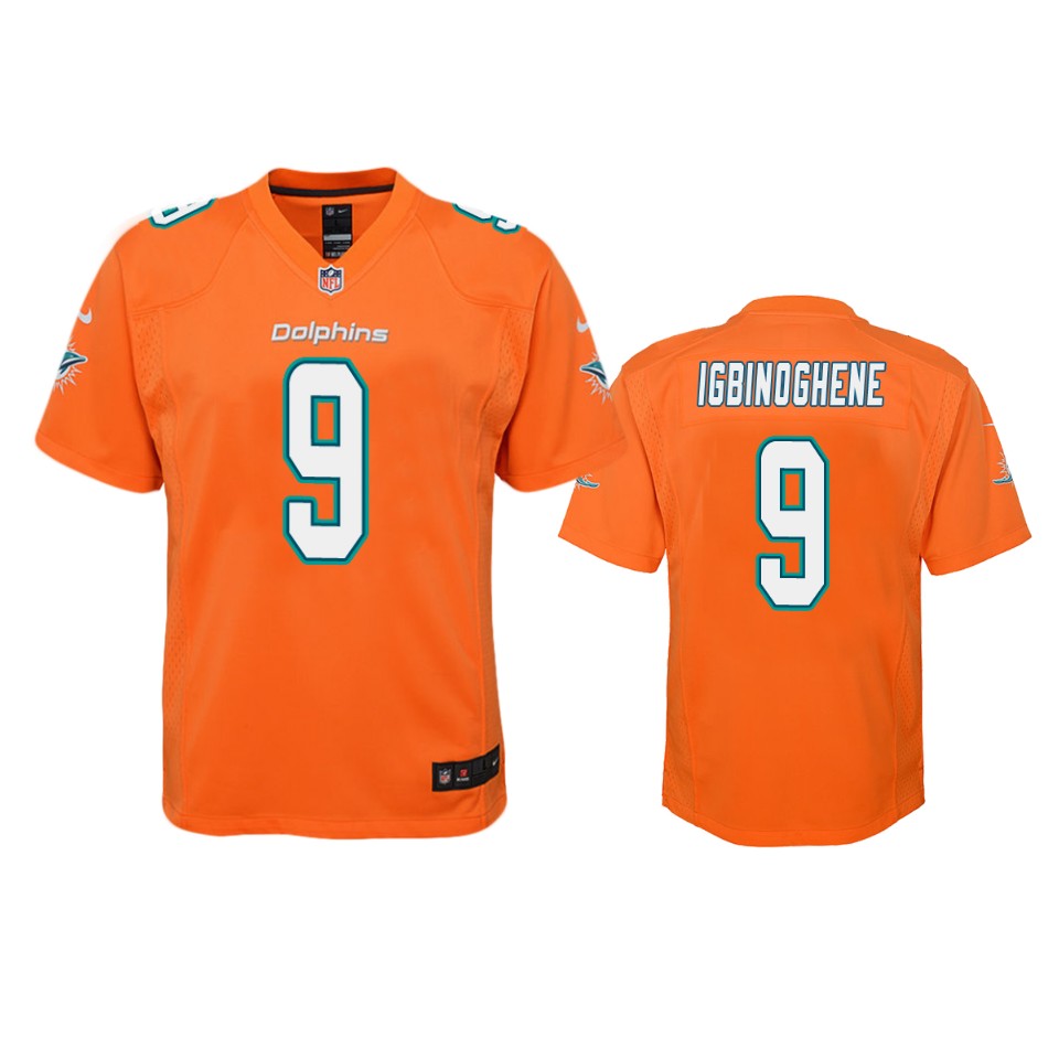 dolphins noah igbinoghene color rush game orange jersey