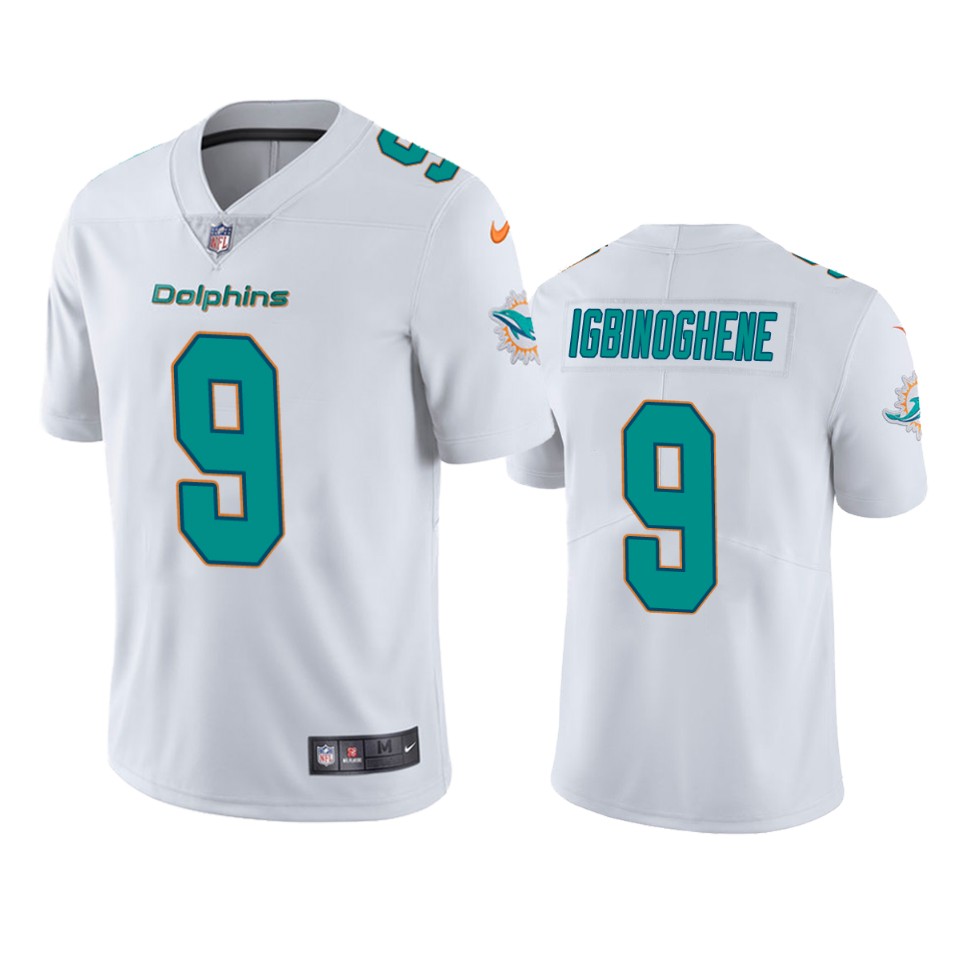 dolphins noah igbinoghene white vapor jersey