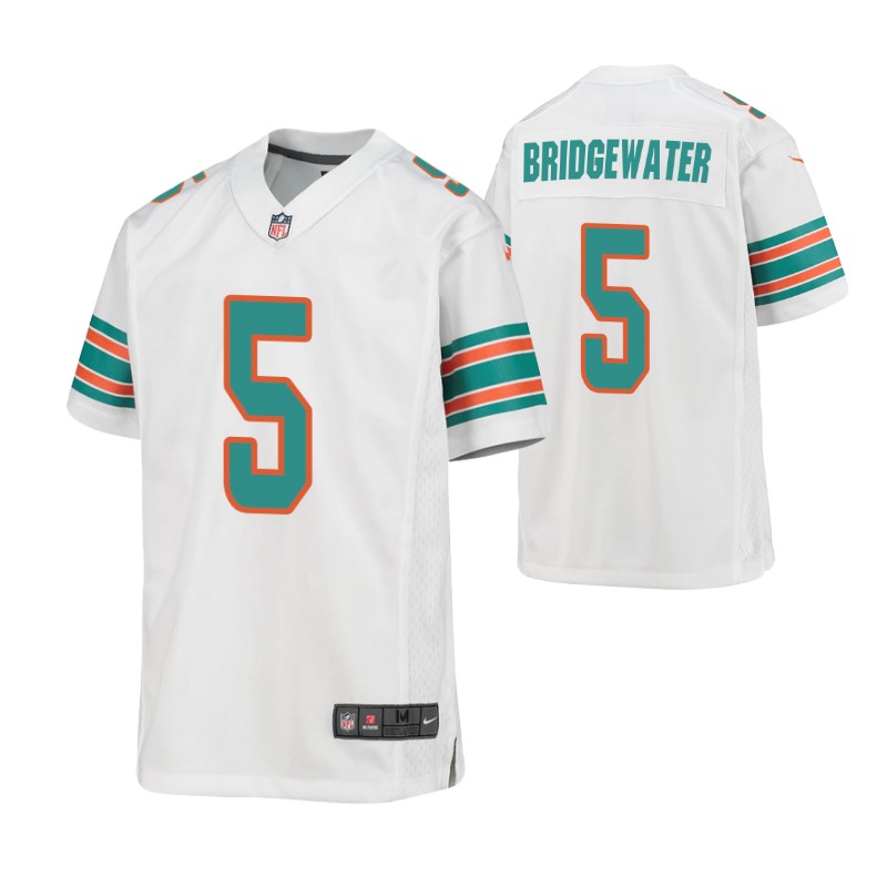 dolphins-teddy-bridgewater-alternate-game-youth-jersey-white