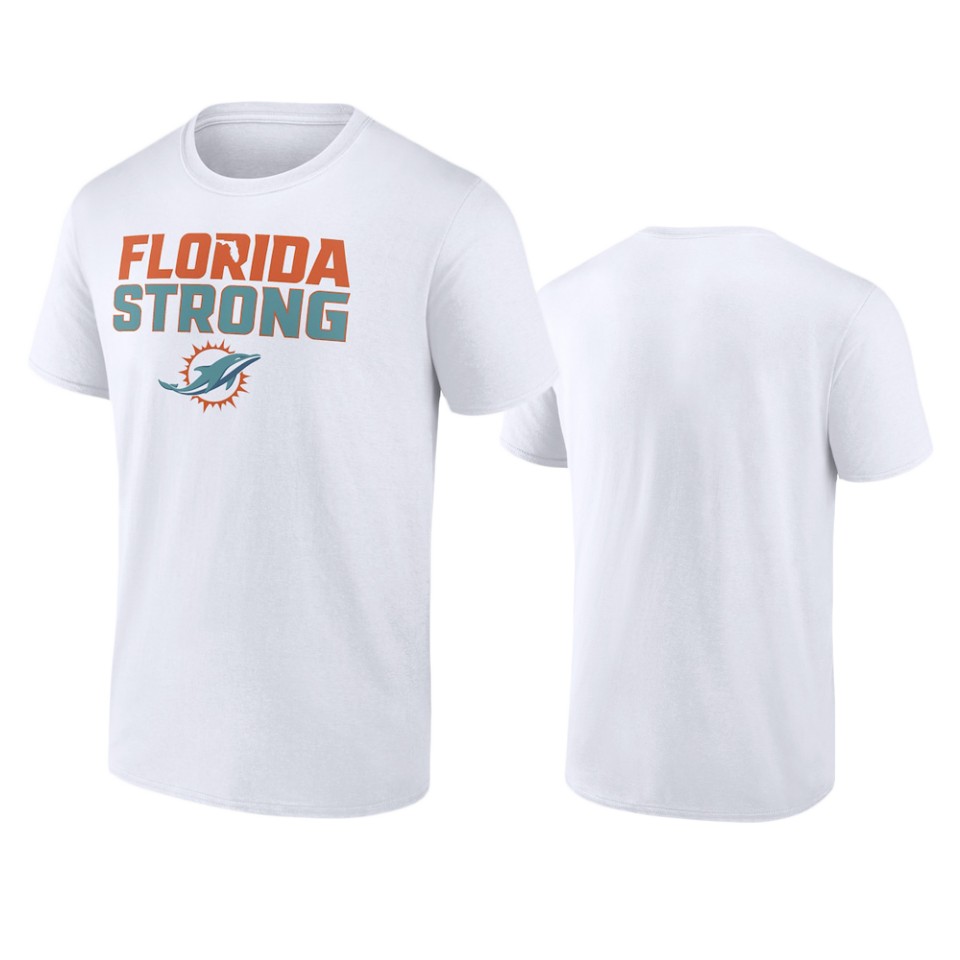 dolphins white florida strong t shirt