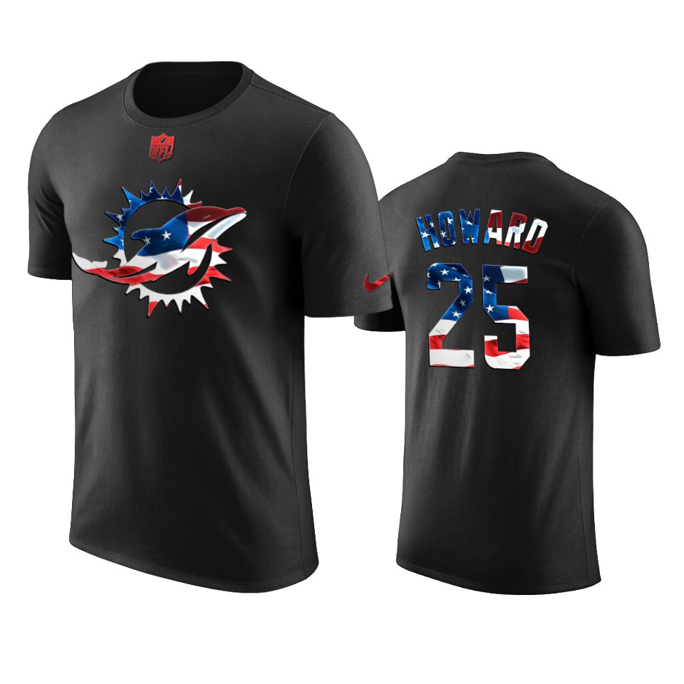 dolphins xavien howard black 2020 independence day t shirt
