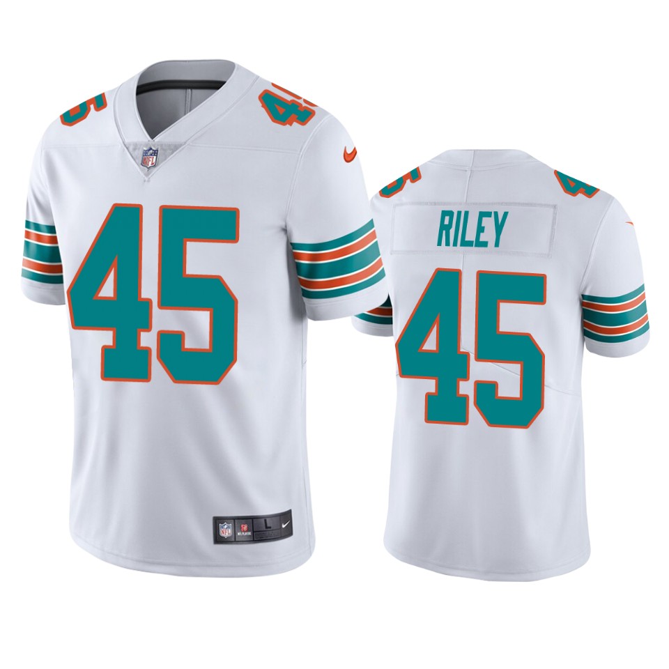 duke riley dolphins white vapor jersey 0a