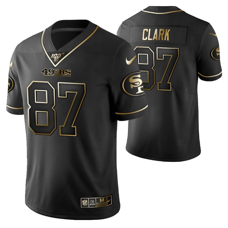 dwight clark 100th season black jersey stitched