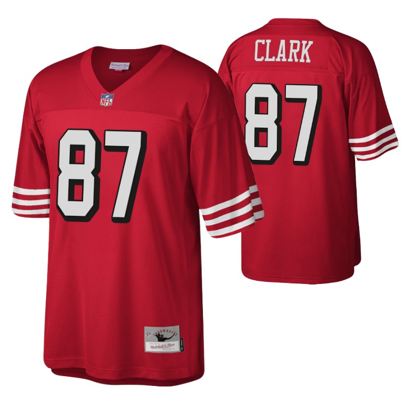 dwight clark legacy replica throwback scarlet retired player jersey stitched