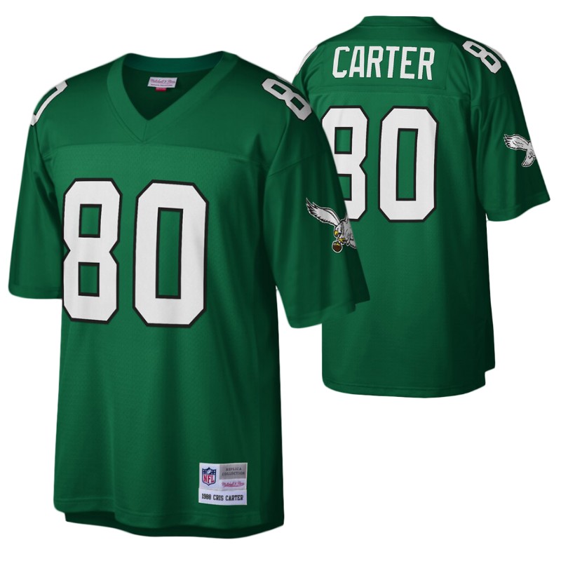 eagles-cris-carter-jersey-legacy-replica-men's-kelly-green