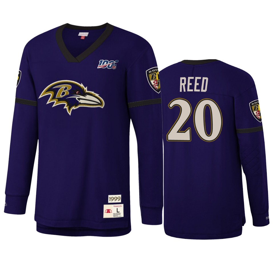 ed reed ravens purple nfl 100 long sleeve t shirt