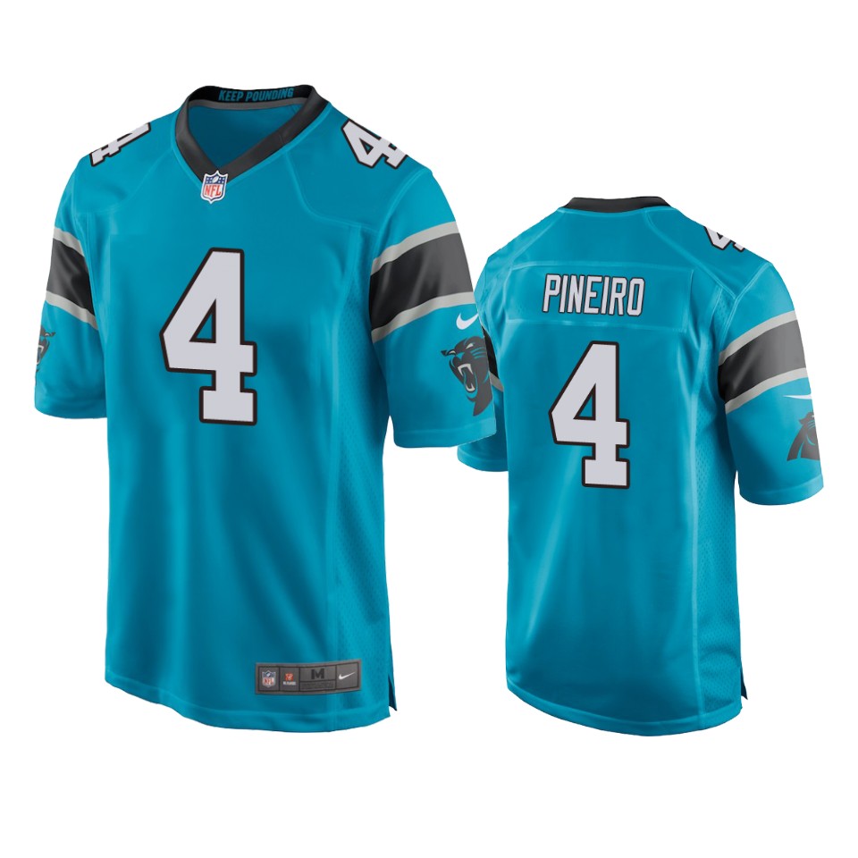eddy pineiro panthers game blue jersey