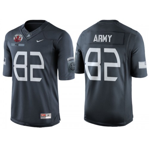 Edgar Poe #82 Army Black Knights Anthracite Airborne Tribute College Football Jersey