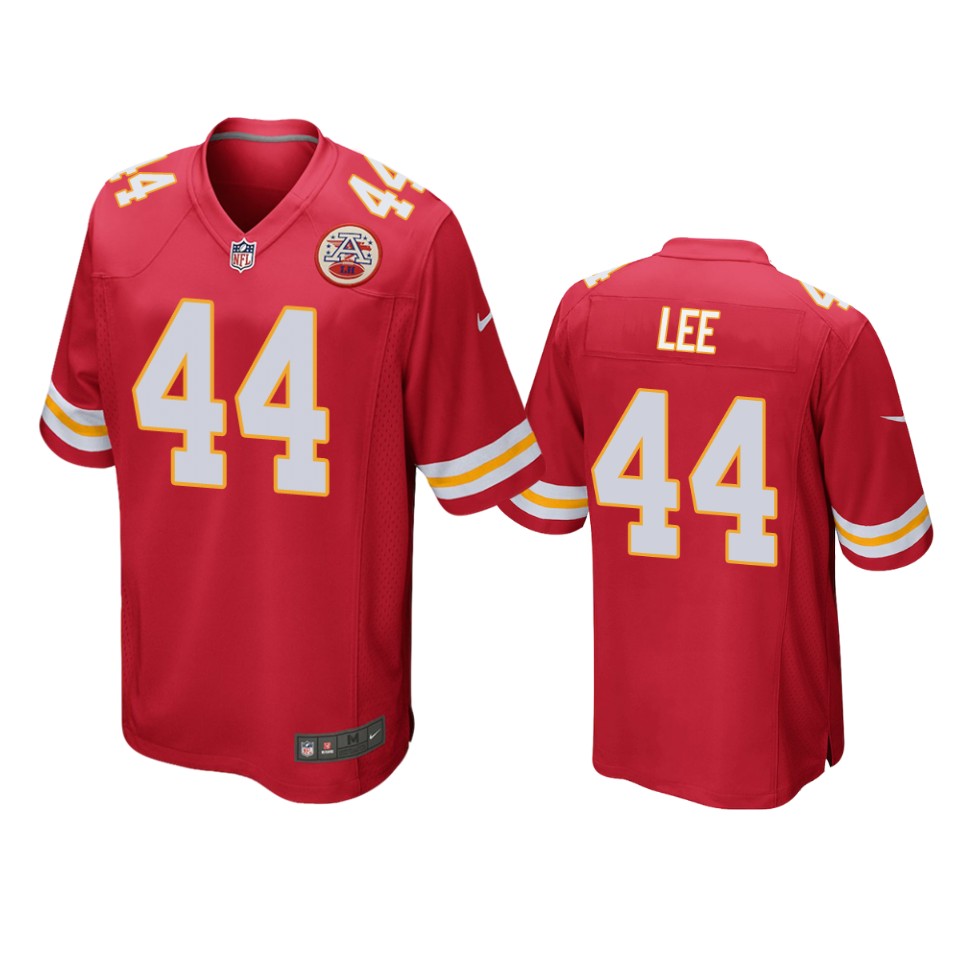 elijah lee chiefs game red jersey