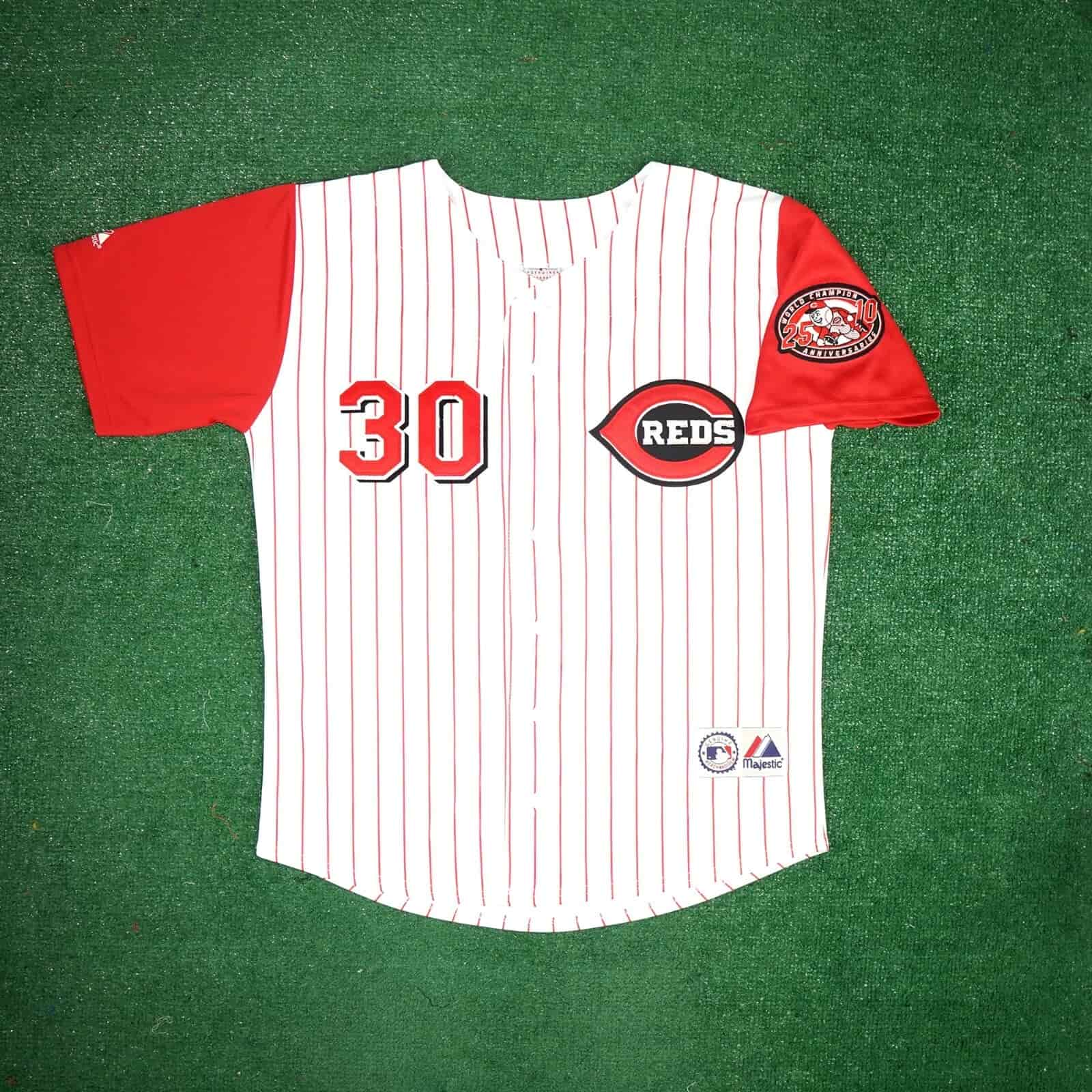 en Griffey Jr. 2000 Cincinnati Reds Home White Men's Jersey w 25th Patch