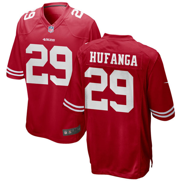 ens San Francisco 49ers #29 Talanoa Hufanga Nike Scarlet Vapor Limited Player Jersey