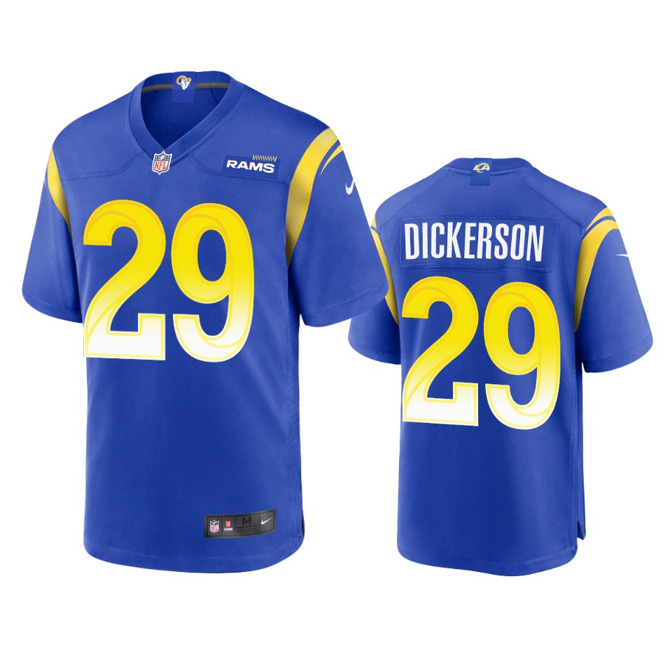 eric dickerson rams royal game jersey