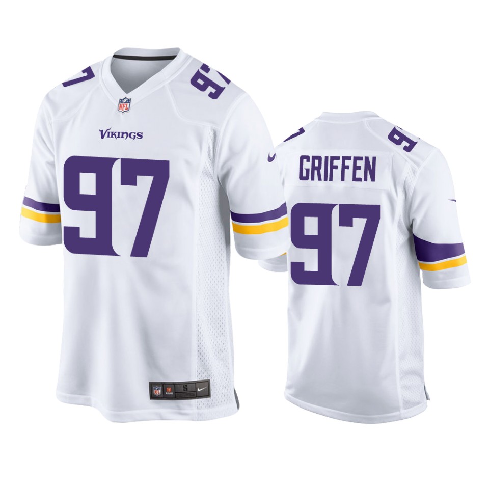 everson griffen vikings white game jersey