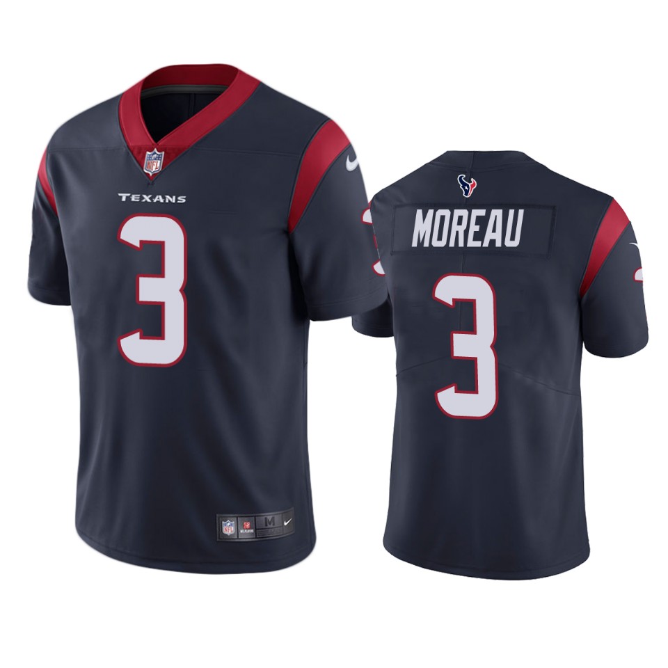 fabian moreau texans jersey navy vapor limited