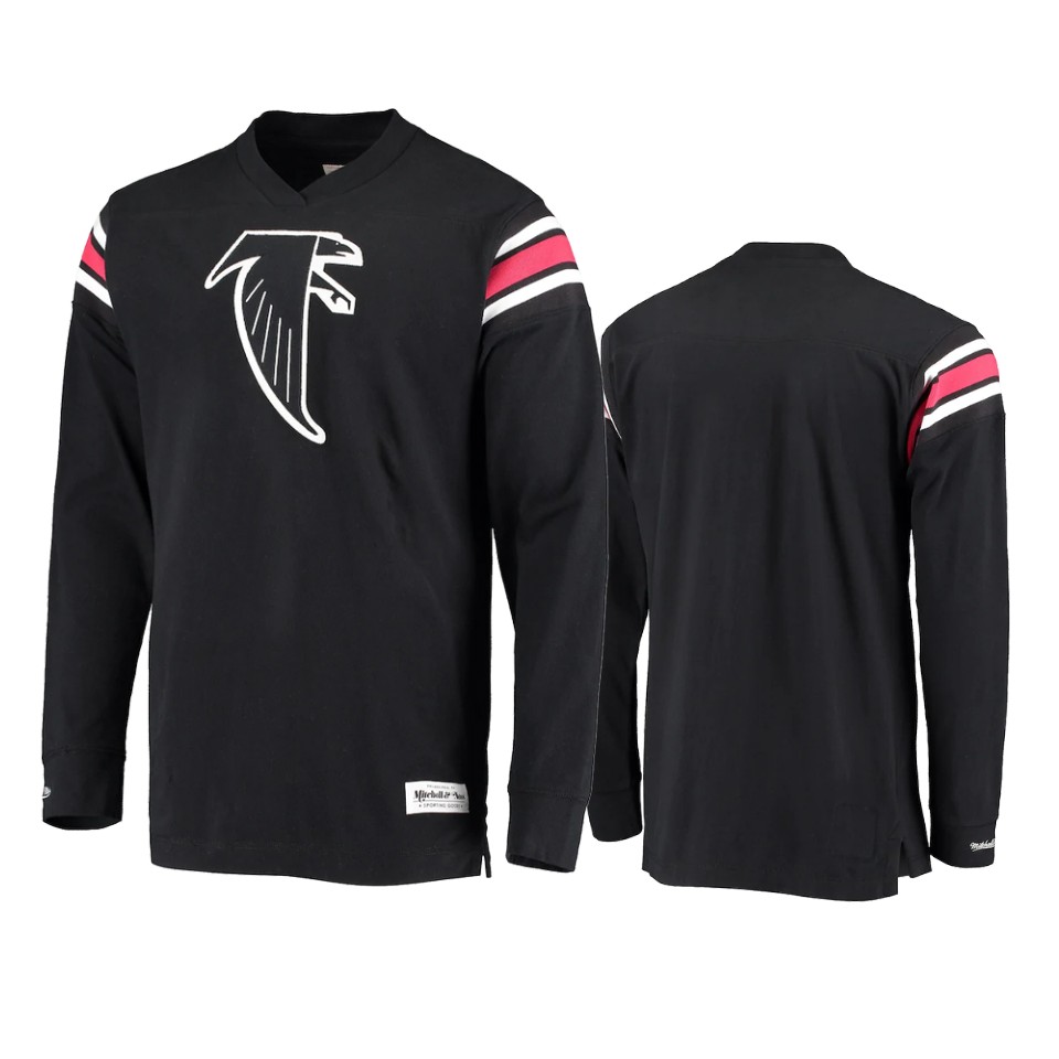 falcons-black-captain-v-neck-t-shirt