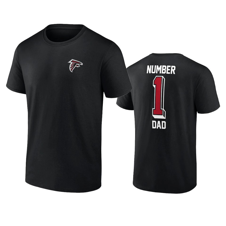 falcons-black-fathers-day-number-one-dad-t-shirt