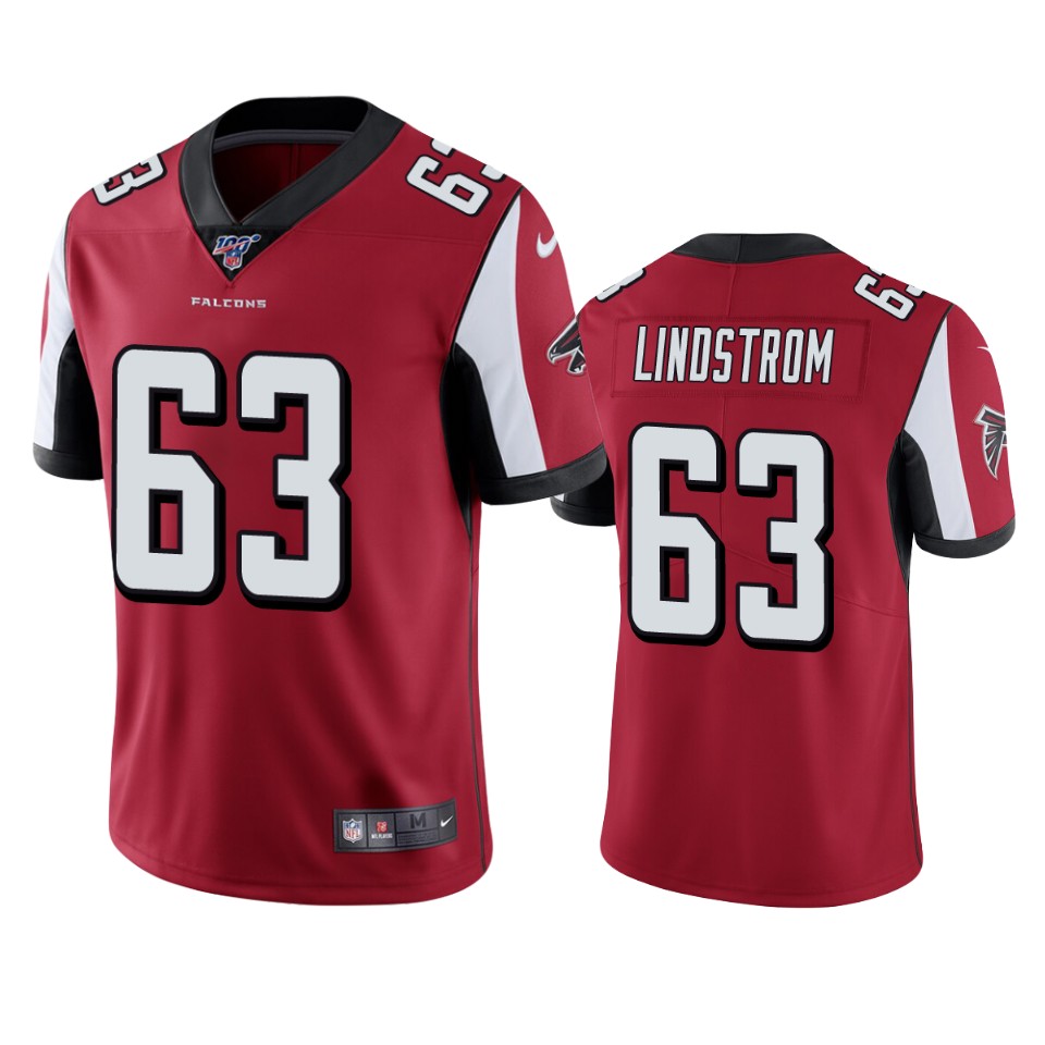 falcons-chris-lindstrom-red-limited-100th-season-jersey