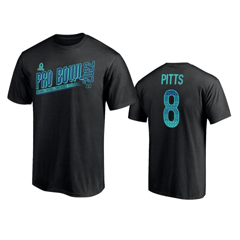 falcons-kyle-pitts-black-2022-nfc-pro-bowl-t-shirt