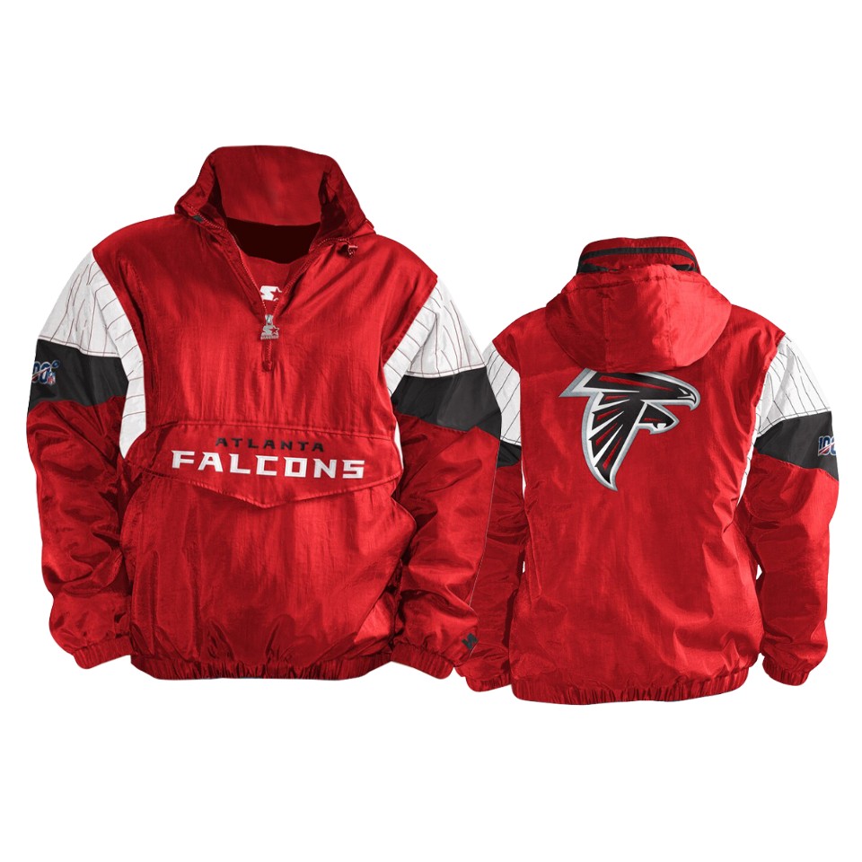 falcons-red-black-nfl-100-thursday-night-lights-quarter-zip-breakaway-jacket