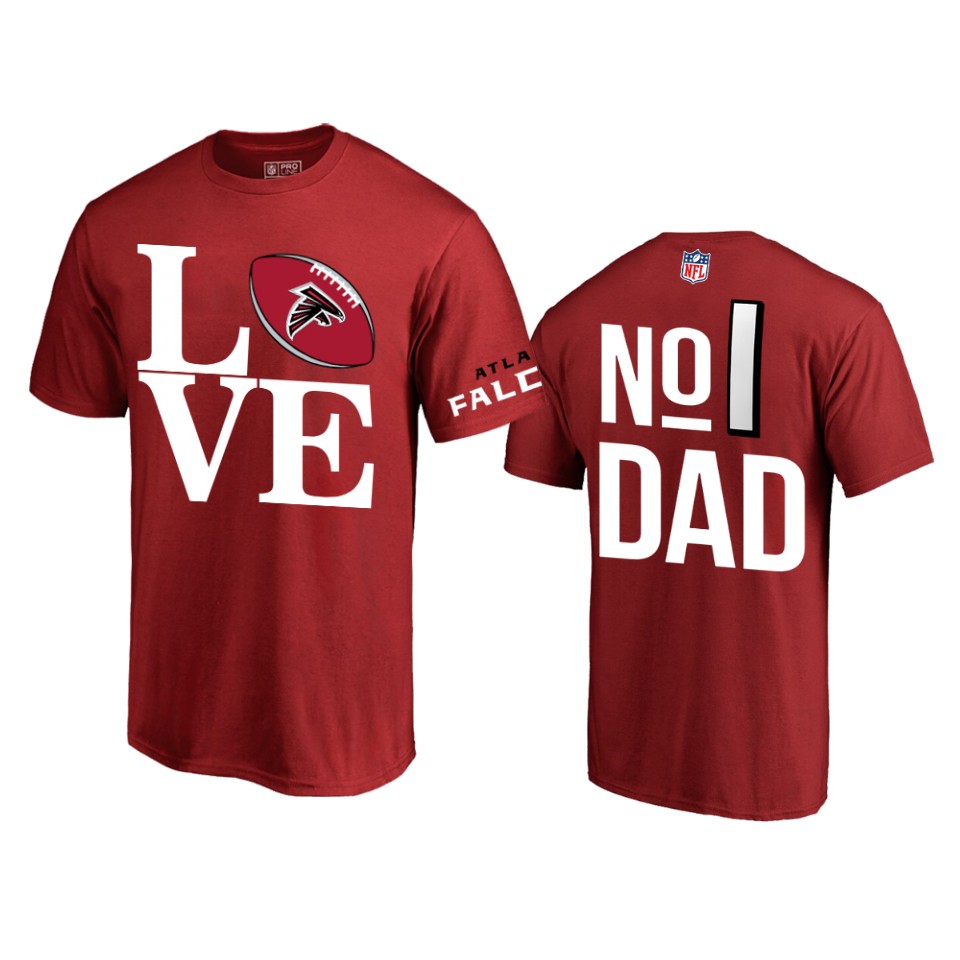 falcons-red-no.1-dad-father's-day-t-shirt