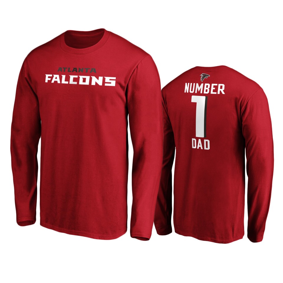 falcons-red-number-1-dad-long-sleeve-t-shirt