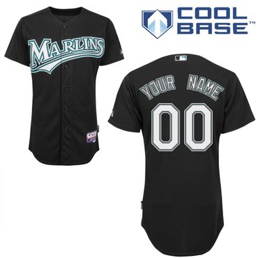 florida marlins personalized custom black jersey