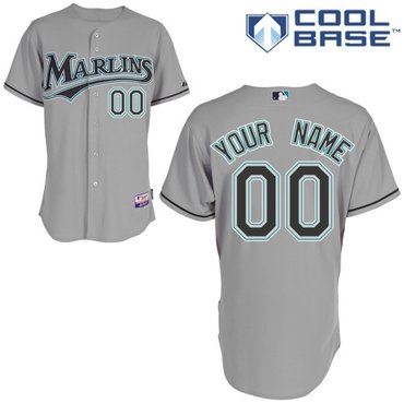 florida marlins personalized custom grey jersey