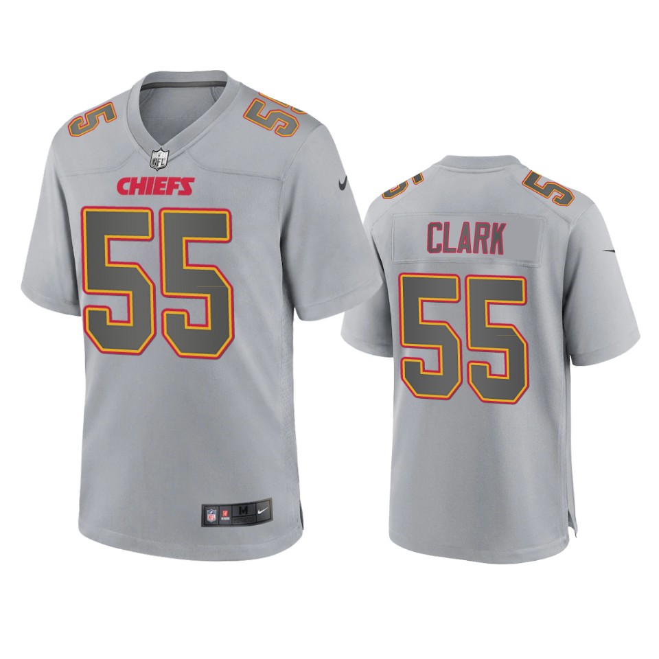 frank clark chiefs gray atmosphere fashion game jersey