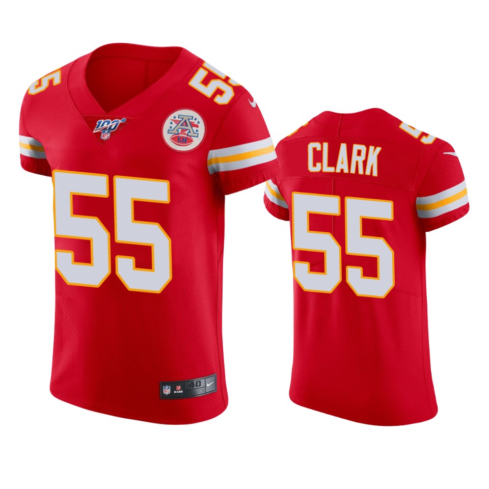 frank clark chiefs red nfl 100 vapor elite jersey