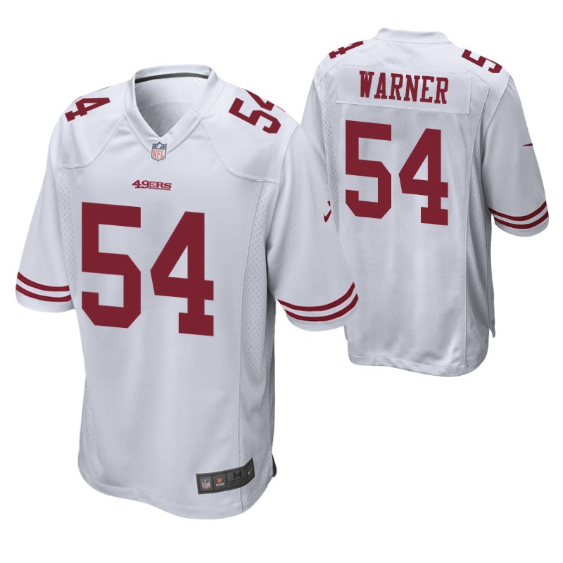 fred warner men's game white jersey stitched
