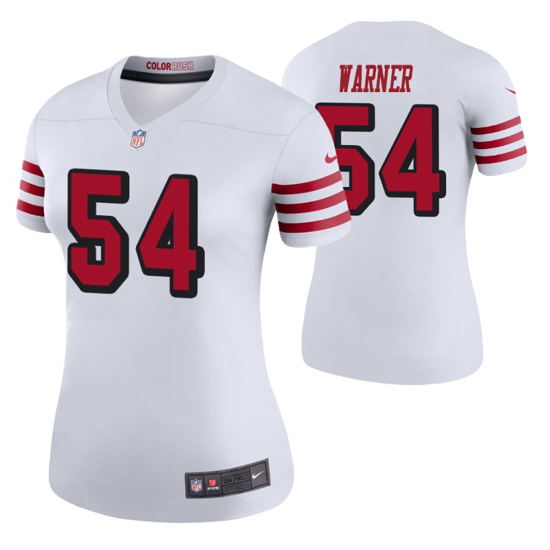 fred warner women's color rush legend white jersey stitched